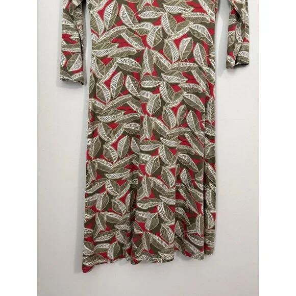 Boden Women's Jersey Knit Twist Front Leaf Design Size 12R Casual, Career, Event - Picture 9 of 11